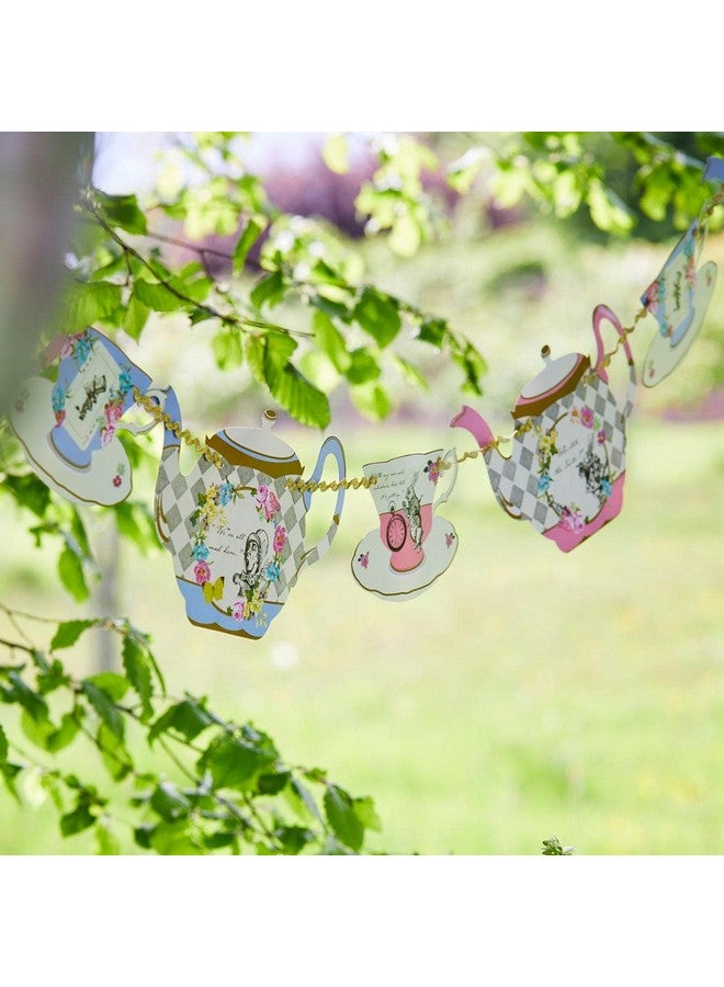 توكينج تيبلز لافتة إبريق الشاي المعلقة Truly Alice من Talking Tables (13 قدمًا) لحفلة الشاي، متعددة الألوان - Image 3