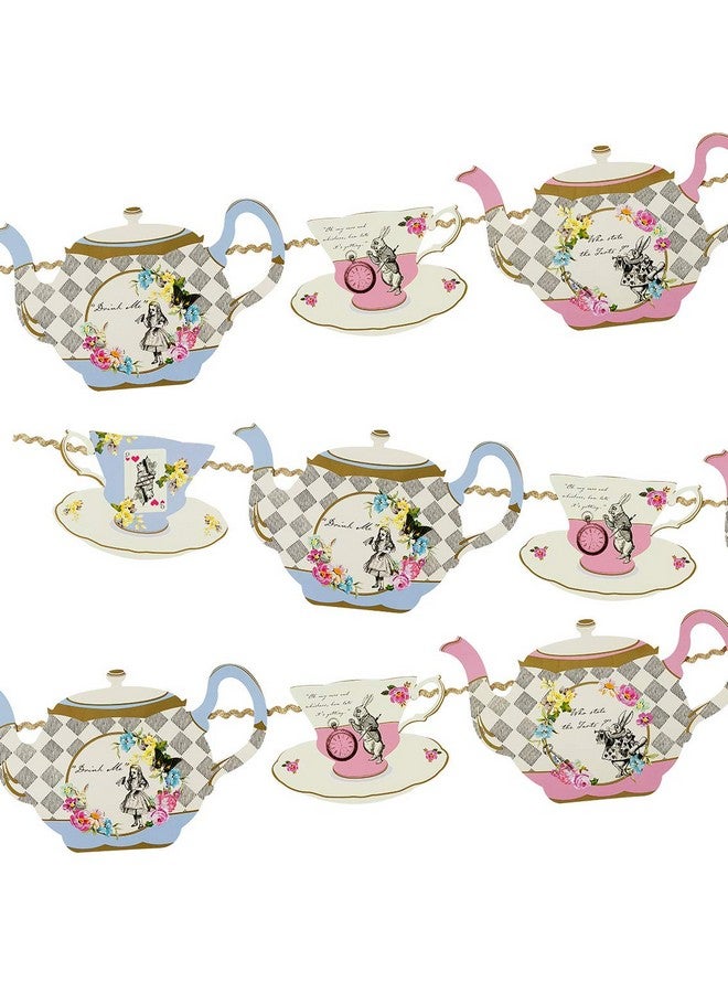 توكينج تيبلز لافتة إبريق الشاي المعلقة Truly Alice من Talking Tables (13 قدمًا) لحفلة الشاي، متعددة الألوان - Image 1