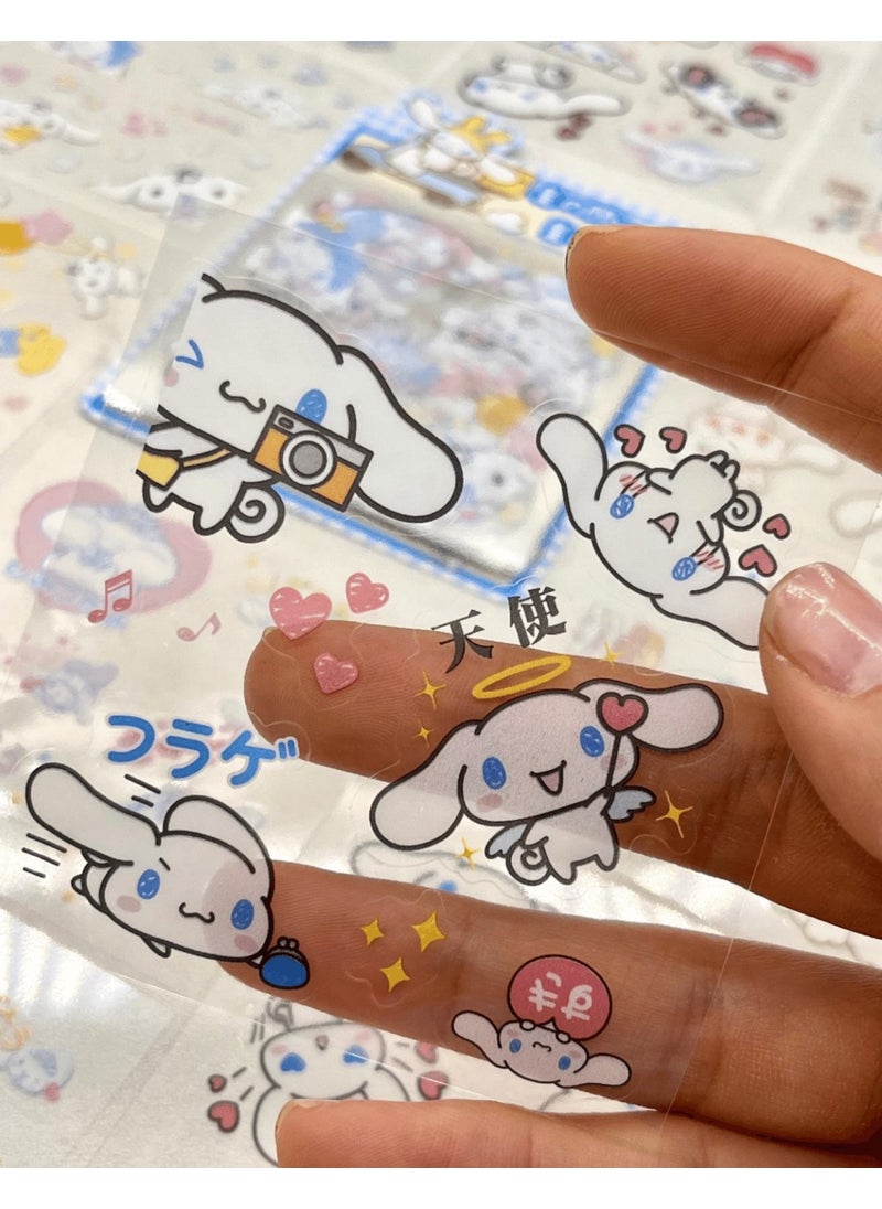 Kağıt Gemi Paper Ship Sanrio Character Cinnamoroll 25 Sheets Pet Sticker Set Blue  - Image 5