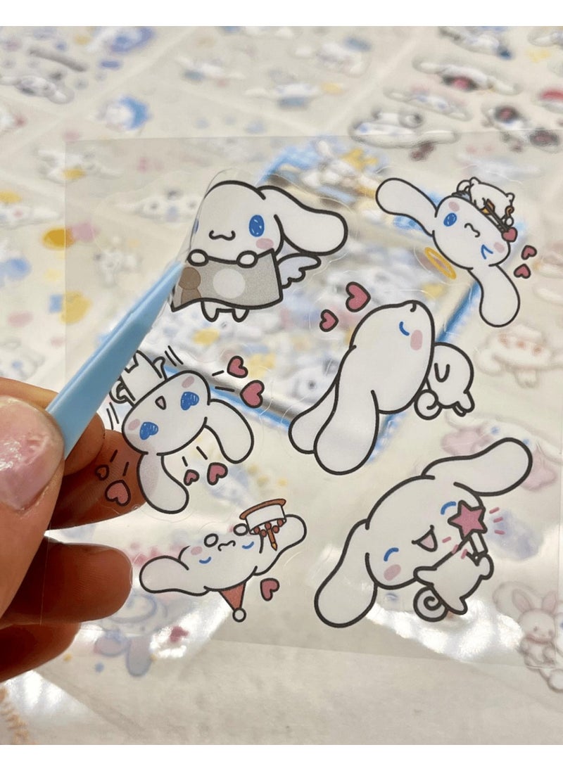 Kağıt Gemi Paper Ship Sanrio Character Cinnamoroll 25 Sheets Pet Sticker Set Blue  - Image 3