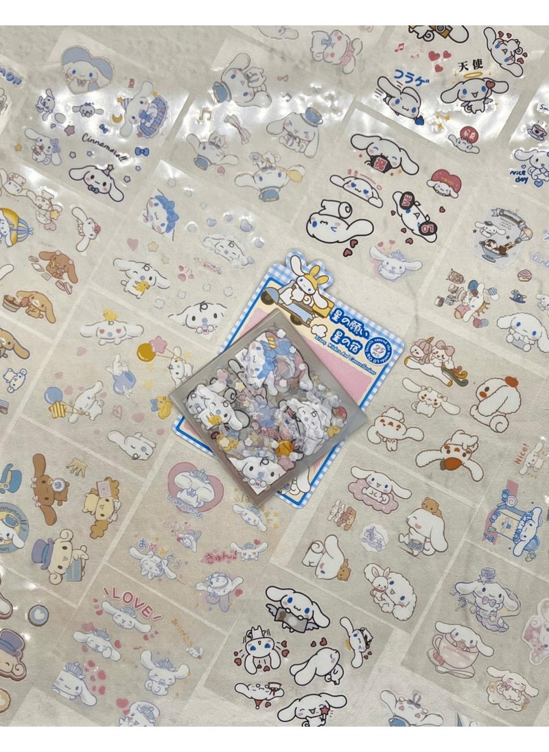 Kağıt Gemi Paper Ship Sanrio Character Cinnamoroll 25 Sheets Pet Sticker Set Blue  - Image 2