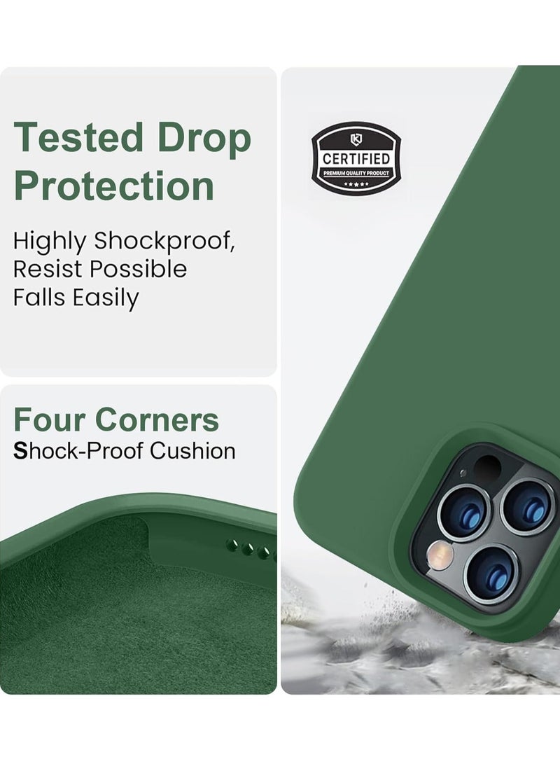 BORTONY iPhone 15 Pro Case Liquid Silicone Anti Scratch Anti Fingerprint Soft Silky Touch Shockproof Protective Cover for Apple iPhone 15 Pro Green Color - Image 5
