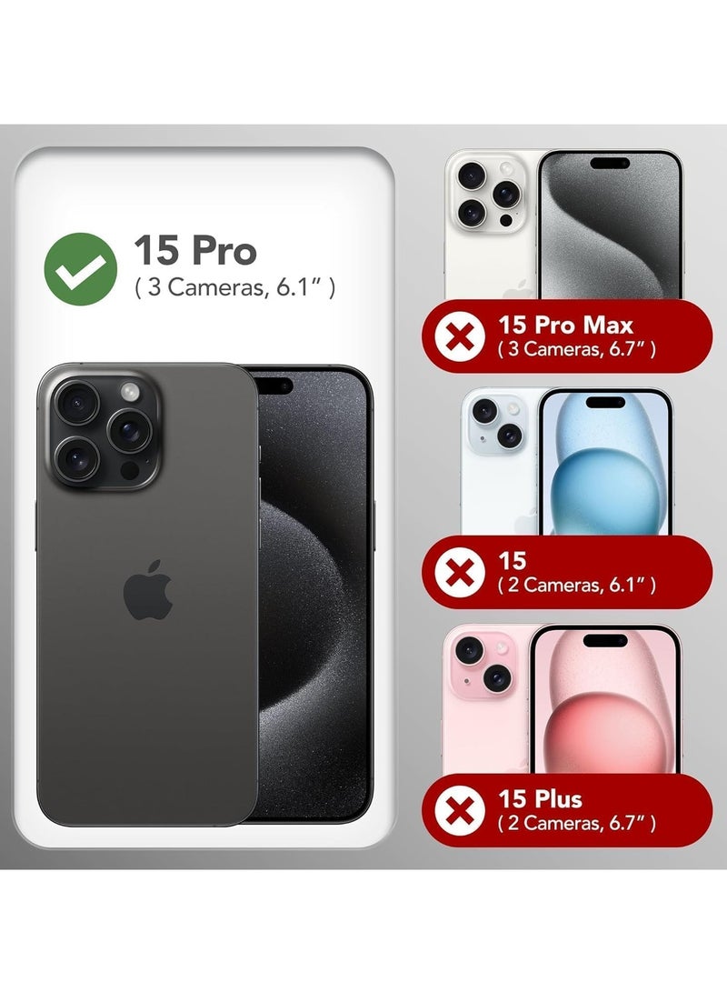 BORTONY iPhone 15 Pro Case Liquid Silicone Anti Scratch Anti Fingerprint Soft Silky Touch Shockproof Protective Cover for Apple iPhone 15 Pro Green Color - Image 2