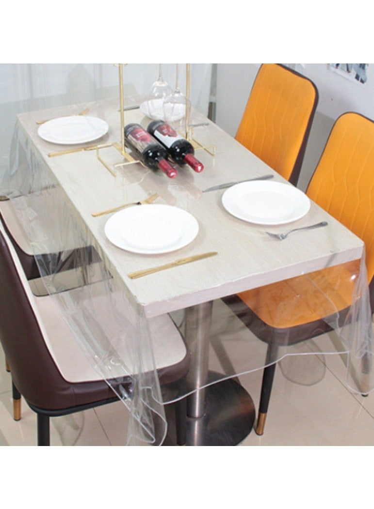 tablecloth|0.13mm transparent PVC waterproof and oil-proof dining table cloth coffee table cloth TV counter cloth 140cm*180cm - Image 3