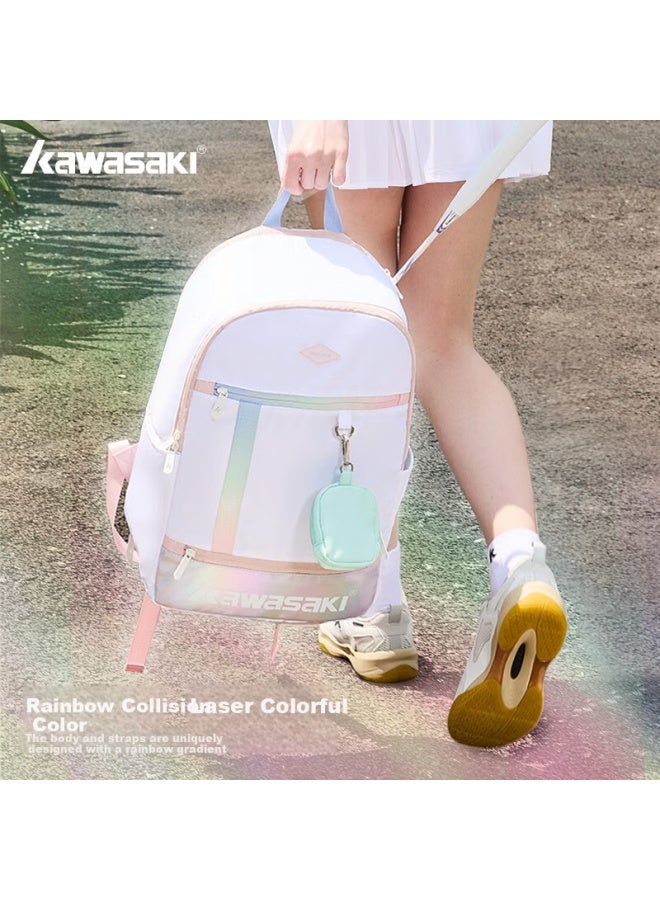 Kawasaki Badminton Double Shoulder Bag Sports Backpack Casual Training Bag B8224 Twilight Purple - Image 3