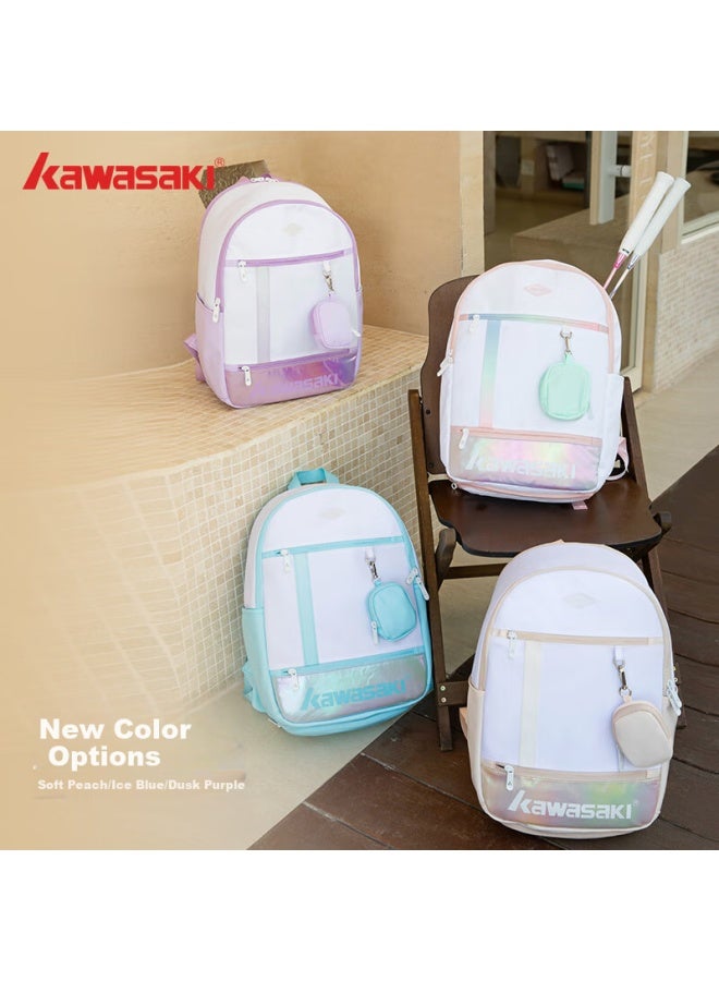 Kawasaki Badminton Double Shoulder Bag Sports Backpack Casual Training Bag B8224 Twilight Purple - Image 5