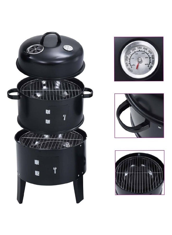 Cady One 3 in 1 cylinder shaped grill with thermometer - Image 5