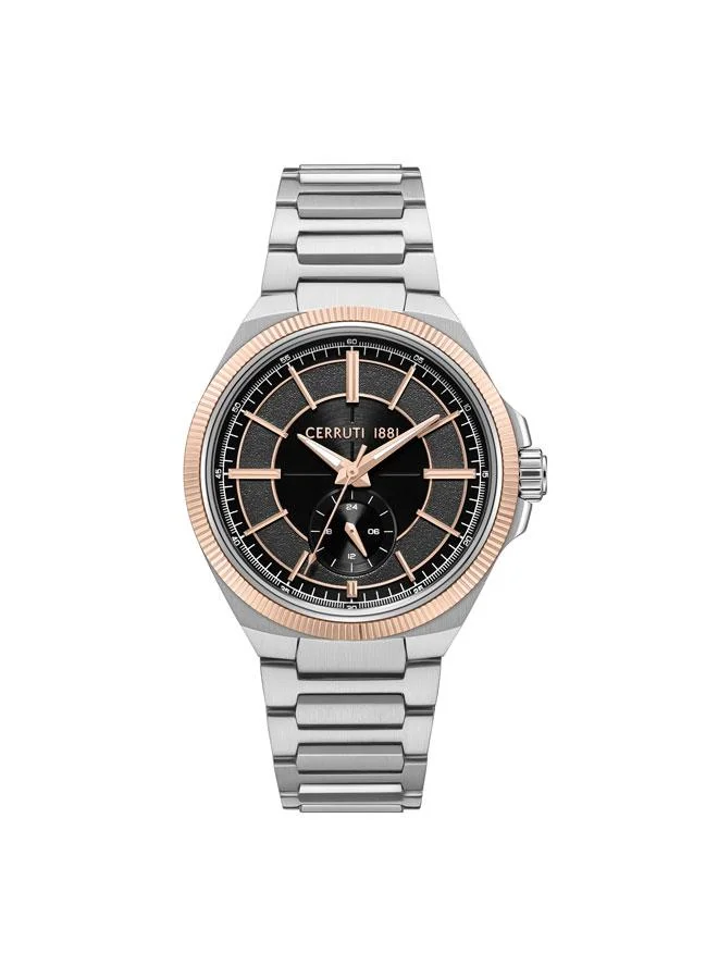 CERRUTI 1881 Faedo 41.7mm Grey Black Dial Quartz Multifunction Watch For Men