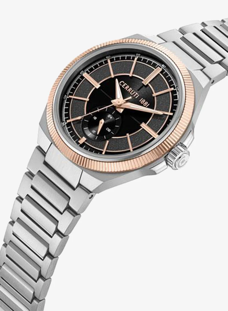 شيروتي 1881 Faedo 41.7mm Grey Black Dial Quartz Multifunction Watch For Men