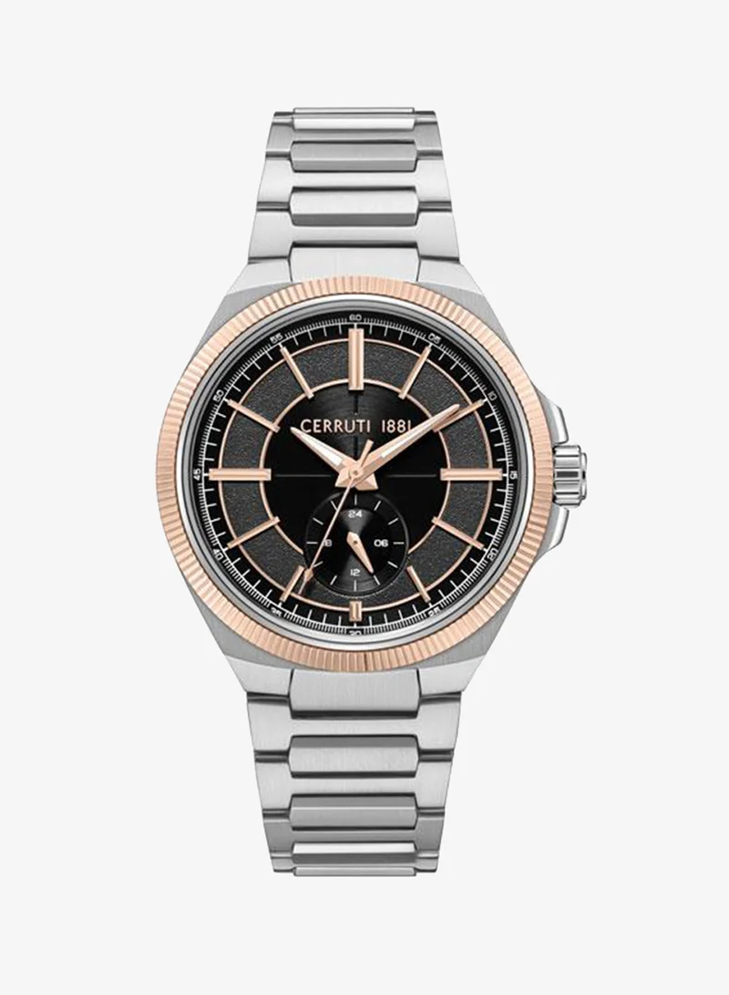 شيروتي 1881 Faedo 41.7mm Grey Black Dial Quartz Multifunction Watch For Men