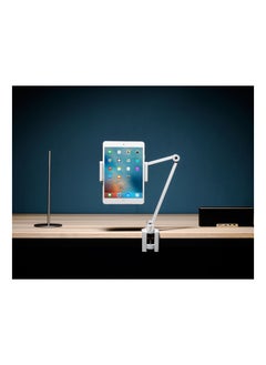 upergo UPERGO AP-7LC Aluminum Alloy Long Arm Height Adjustable Phone And Tablet Stand/Holder For upto 13" iPad And Tablet - White  - Image 3