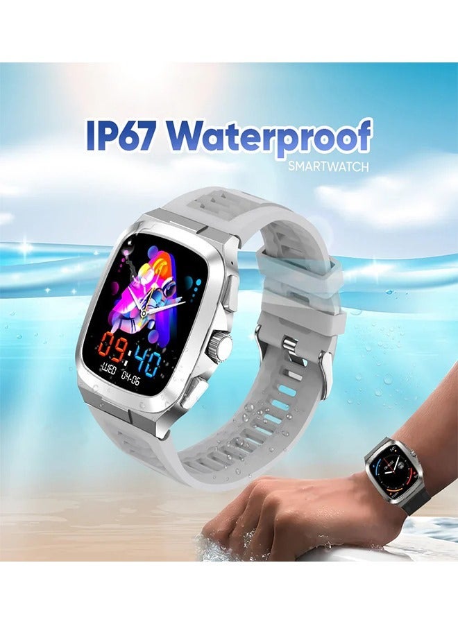 آي كروز ساعة برونتو نوتيكا الذكية بشاشة HD مقاس 1.76 بوصة، مكالمات بلوتوث، مساعد صوتي، مراقبة معدل ضربات القلب والنوم، أوضاع رياضية متعددة، مقاومة للماء بمعيار IP67 - Image 3