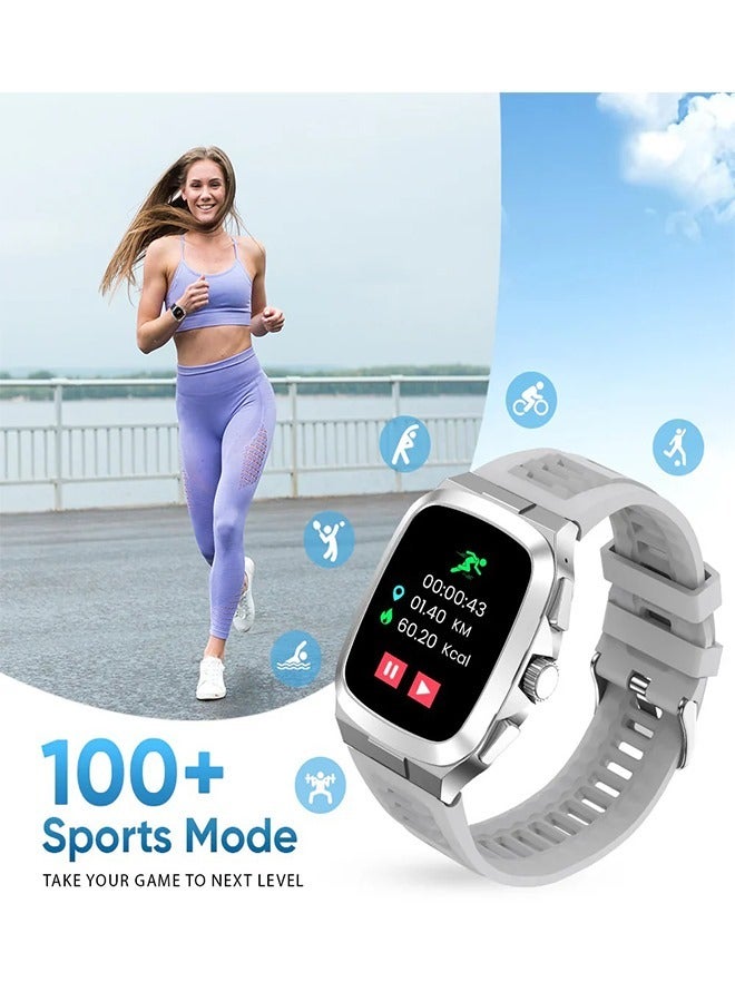 آي كروز ساعة برونتو نوتيكا الذكية بشاشة HD مقاس 1.76 بوصة، مكالمات بلوتوث، مساعد صوتي، مراقبة معدل ضربات القلب والنوم، أوضاع رياضية متعددة، مقاومة للماء بمعيار IP67 - Image 5