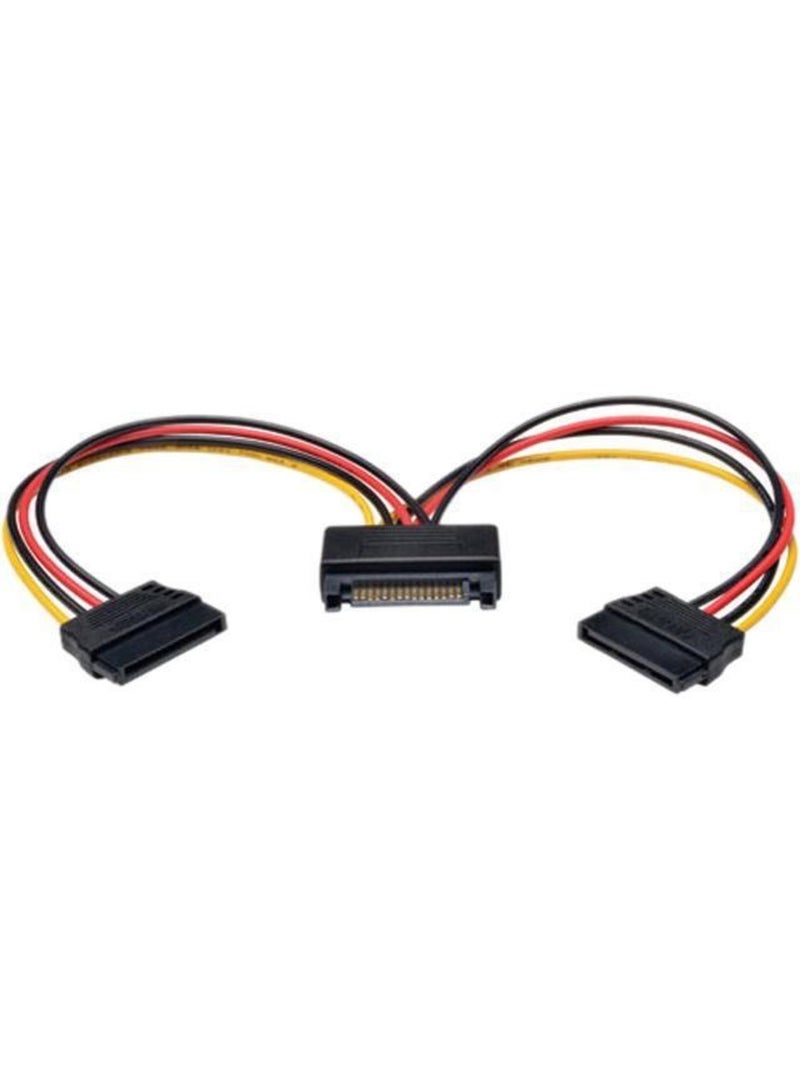 SATA 15-Pin Power Adapter Cable, SATA 15 Pin Male to SATA 15 Pin Female Power Y-Splitter Extension Cable SATA to SATA Connector (15CM)  - Image 4