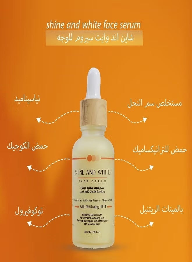 So Sandy SHINE AND WHITE FACE SERUM Tranexamic Acid - Bee Venom With Whitening Effect 30ml - Image 4