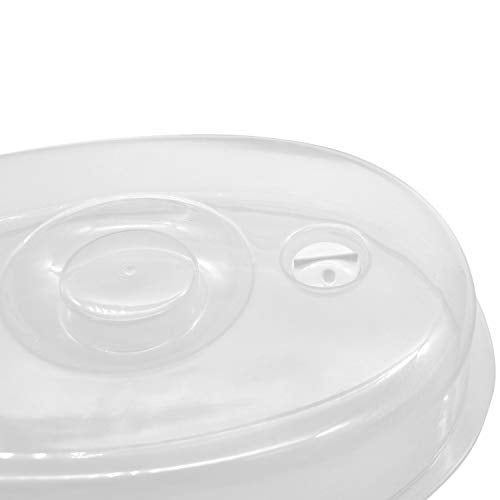FEOOWV 1-Tier Microwave Steamer Heating Steamer for Home Kitchen White (Oval) - Image 5