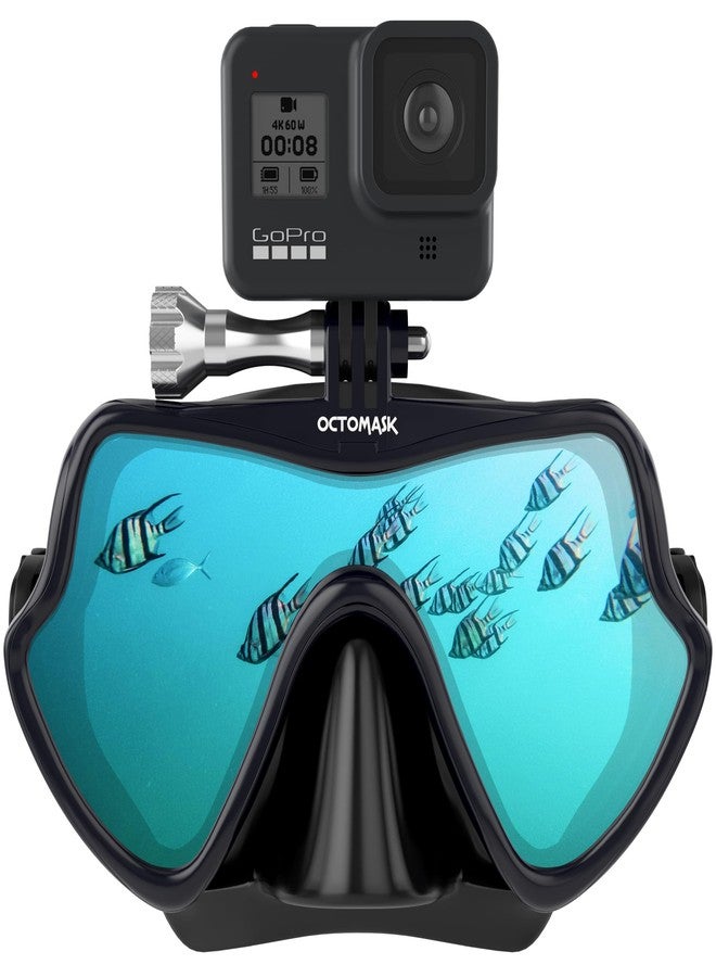 أوكتو ماسك قناع Octomask للجنسين بدون إطار لكاميرات GoPro، مناسب للغوص والغطس، متوافق مع كاميرات Hero2/Hero3/Hero3+ وHero4، أسود، مقاس واحد - Image 1