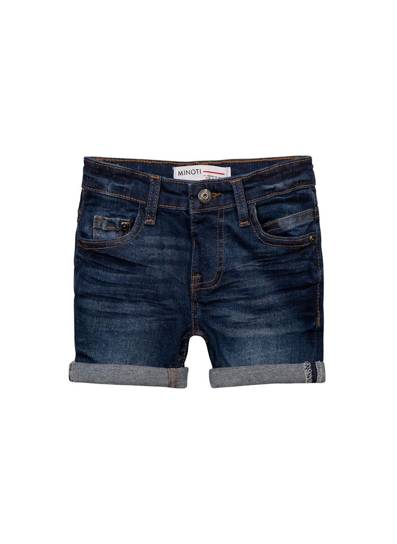 مينوتي شورت جينز للأولاد المراهقين بحافة مطوية - Image 1