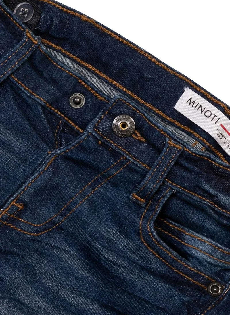 MINOTI Teen Boys' Denim Shorts with Rolled Hem