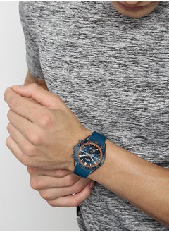 HUGO BOSS Men's Chronograph Round Shape Silicone Wrist Watch 1514142 - 44 Mm  - Image 4