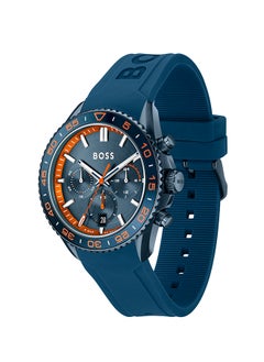 HUGO BOSS Men's Chronograph Round Shape Silicone Wrist Watch 1514142 - 44 Mm  - Image 2