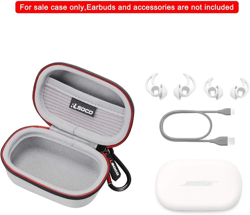 آر كيه باي كيس علبة صلبة لسماعات Bose QuietComfort (موديل 2020) / سماعات Sport اللاسلكية المانعة للضوضاء من RLSOCO - فضي (العلبة فقط) - Image 2