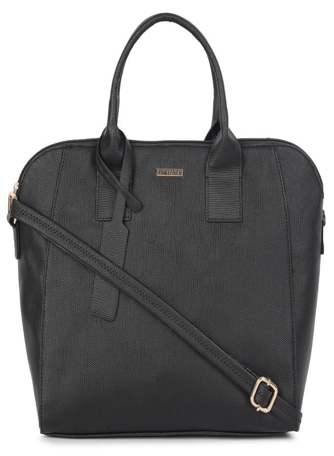 Fastrack Faastrack Black Textured Satchel Bag For Women