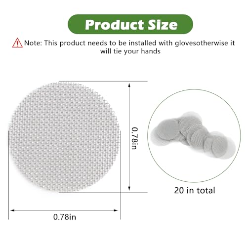 superbobi PLUMBING PACK OF 20 FAUCET AERATOR SCREENS Stainless Steel 13/16" O.D. - Image 2