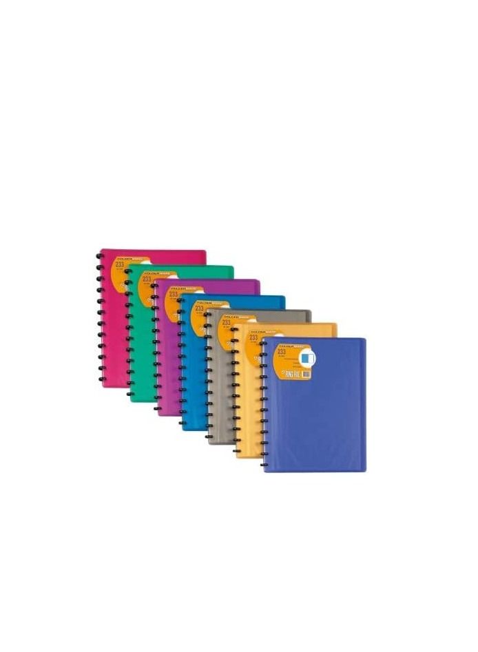Foldermate 25 Pocket A4 Ring File 10-Pieces Set, Multicolour