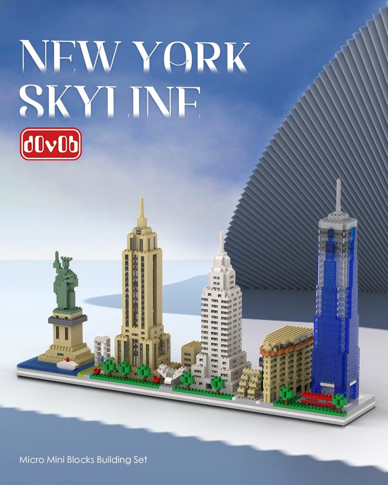 dOvOb Architecture New York Skyline Micro Mini Blocks Building Set  3048 Pieces Bricks 3D Puzzle Collection Model Kit as Gift for Adults or Kids - Image 2