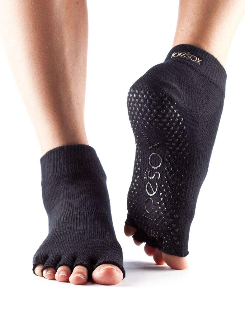 toesox Non-Slip Ankle Half Toe Grip Socks - Women's Pilates Socks with Grips for Yoga, Barre, and Dance - Image 1