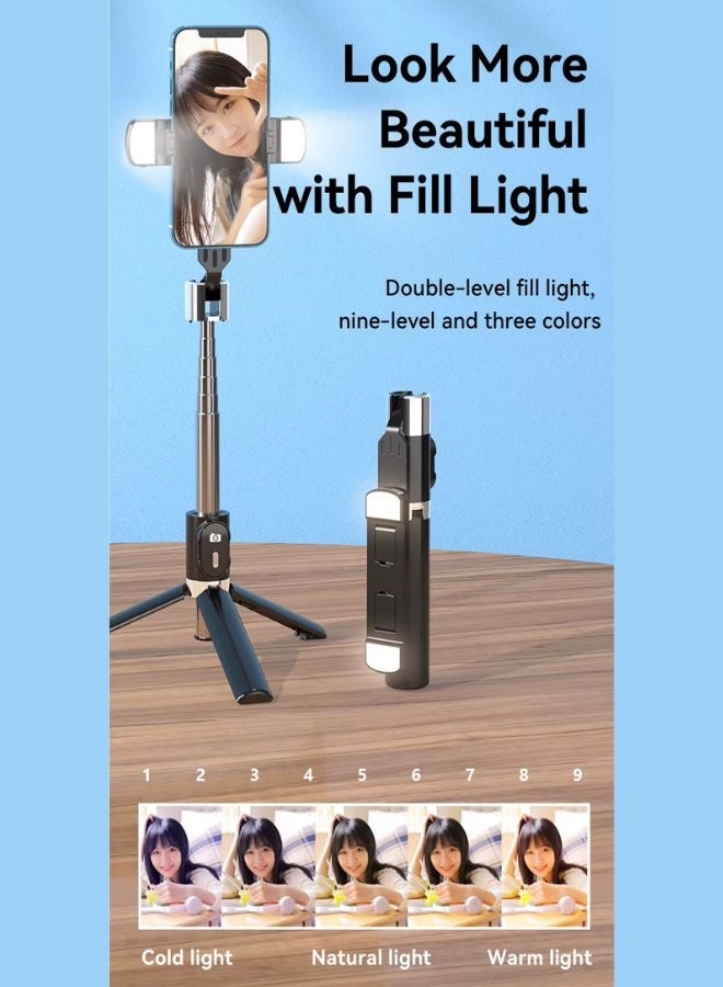 Usams Mini Wireless Bluetooth Selfie Stick with Tripod and Extendable Selfie Sticks Bluetooth Remote Controller for iPhone and Android Phones – Take Stunning Selfies and Group Shots with This Portable and Lightweight Selfie Stick, 270° Adjustable, 110 cm Max Length, ABS + Stainless Steel, Fits 4.7–7″ Phones - Image 2