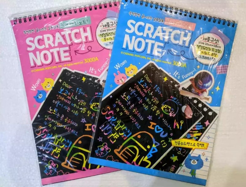 53 Arts 53ARTS A6 Size Paper Sheet Art Book and Craft Paper Rainbow Scratch Book Pack of 2, Watercolor - Image 1