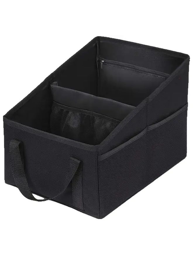 Green Car Storage Box Foldable Trunk Organizer Multi Compartment Rear Seat - Image 5