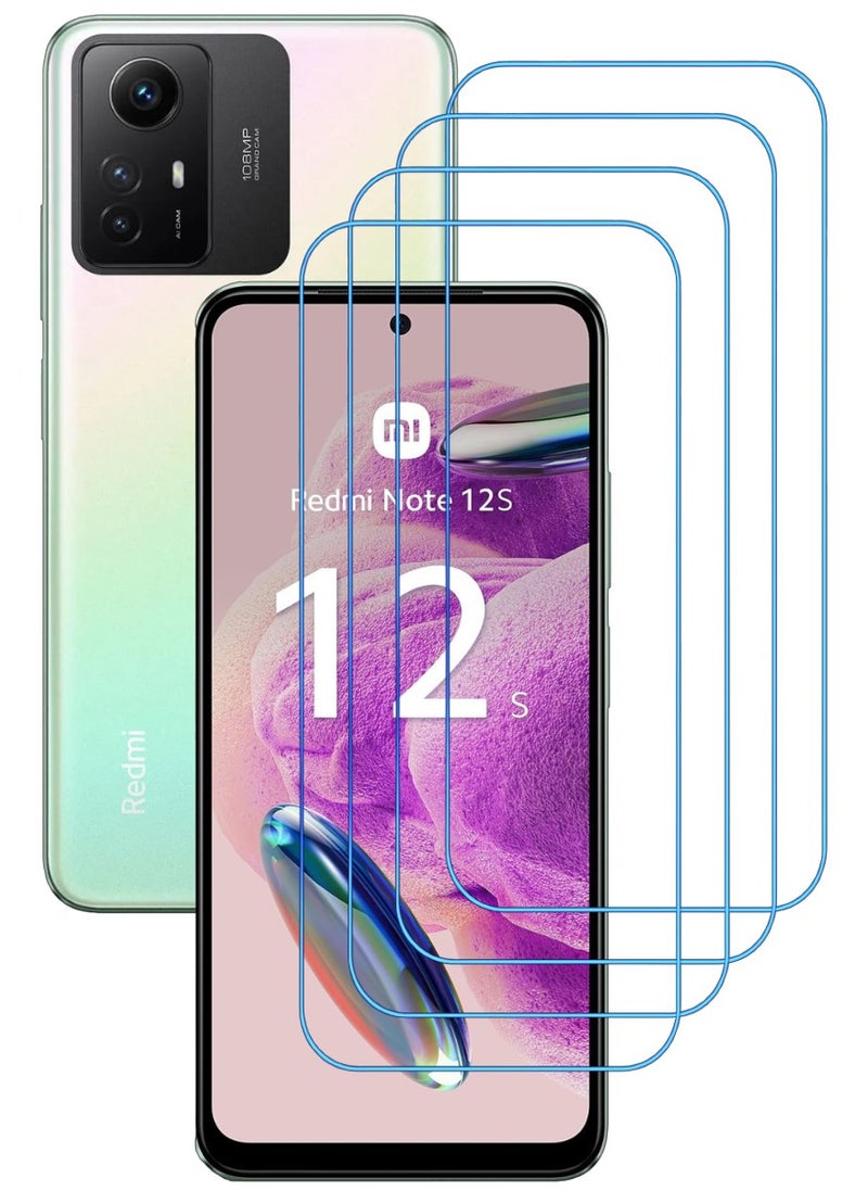 ACLIX 4 Pieces Antistatic ESD Dustproof Premium Quality High Definition Clear Tempered Glass Screen Protector Designed For Xiaomi Redmi Note 12S - Image 1