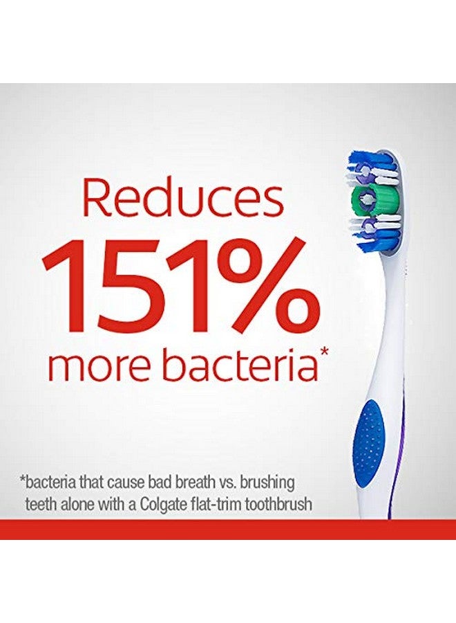 كولجيت فرشاة أسنان كولجيت 360 متوسطة الحجم مع منظف للسان والخد، 6 قطع - Image 2