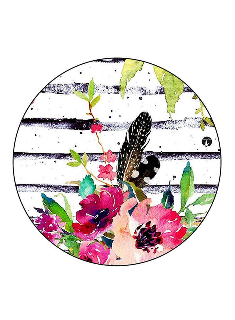 Flowers Printed Mouse Pad Multicolour