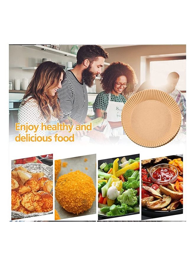 Air Fryer Disposable Paper Liner , Cooking Paper for Air Fryer, Non-Stick Air Fryer Liners, Baking Paper for Air Fryer Oil-proof, Food Grade Parchment for Baking Roasting Microwave