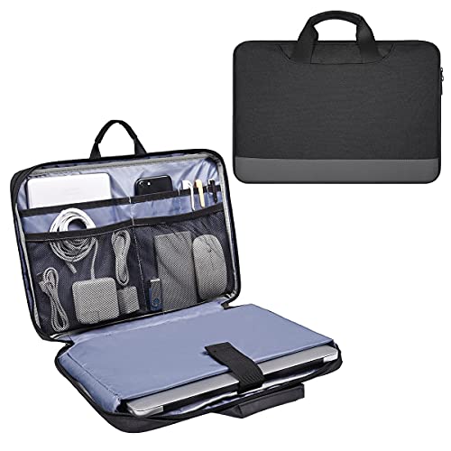 imComor 14 15 Inch Waterproof Laptop Sleeve Men Women TSA Briefcase for MacBook Pro 14 M5/M4/M3/M2/M1, Macbook Air 15 M4/M3, Dell Inspiron 14/XPS 15, Lenovo Acer HP ASUS Chromebook 14 Carring Case, Black - Image 1