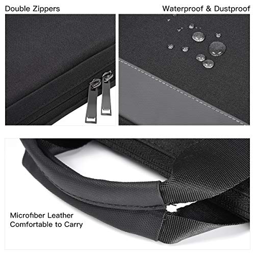 imComor 14 15 Inch Waterproof Laptop Sleeve Men Women TSA Briefcase for MacBook Pro 14 M5/M4/M3/M2/M1, Macbook Air 15 M4/M3, Dell Inspiron 14/XPS 15, Lenovo Acer HP ASUS Chromebook 14 Carring Case, Black - Image 5