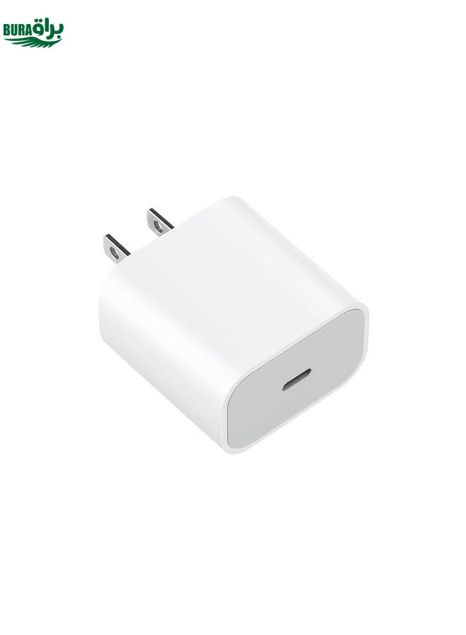 BURAQ 2 in 1 PD 20W Single USB-C / Type-C Port Travel Charger + 3A PD 3.0 USB-C / Type-C to USB-C / Type-C Fast Charge Data Cable Set, Cable Length: 2m, US Plug - Image 3