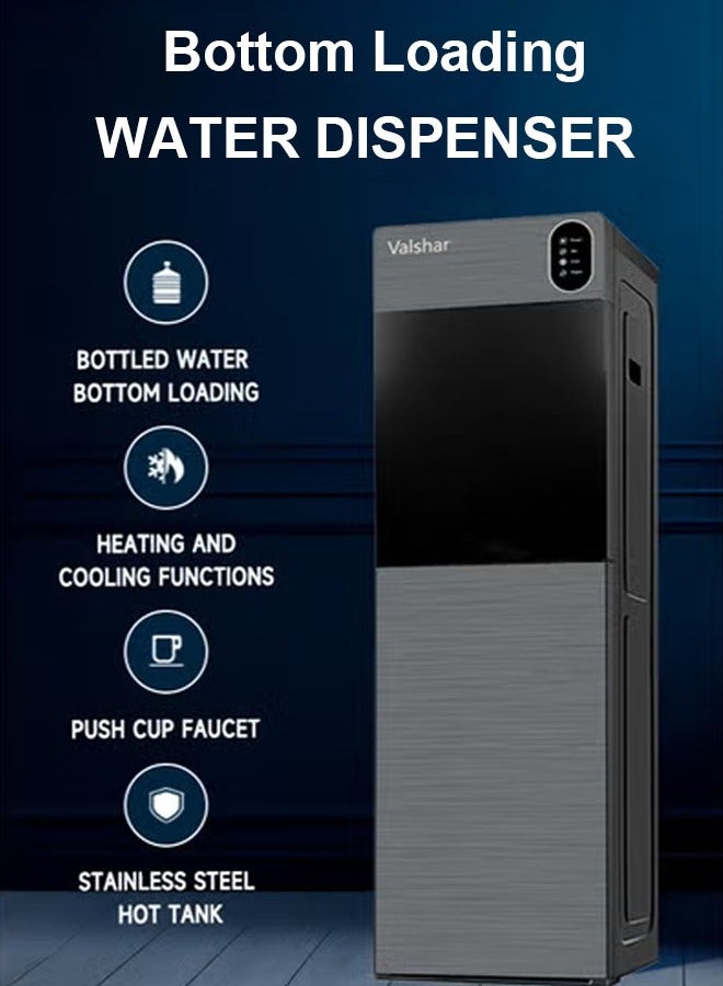 يشارك موزع مياه بتحميل سفلي | وظائف عادية، ساخنة وباردة، تبريد ضاغط، و3 صنابير | درجة حرارة البارد: 4-12 درجة مئوية؛ درجة حرارة الساخن: 85-95 درجة مئوية | مثالي للمنزل والمكتب | معدني - Image 1