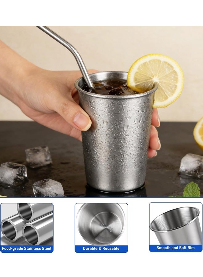 3PCS Reusable Stainless Steel Cups Unbreakable Drinking Cup - Image 3
