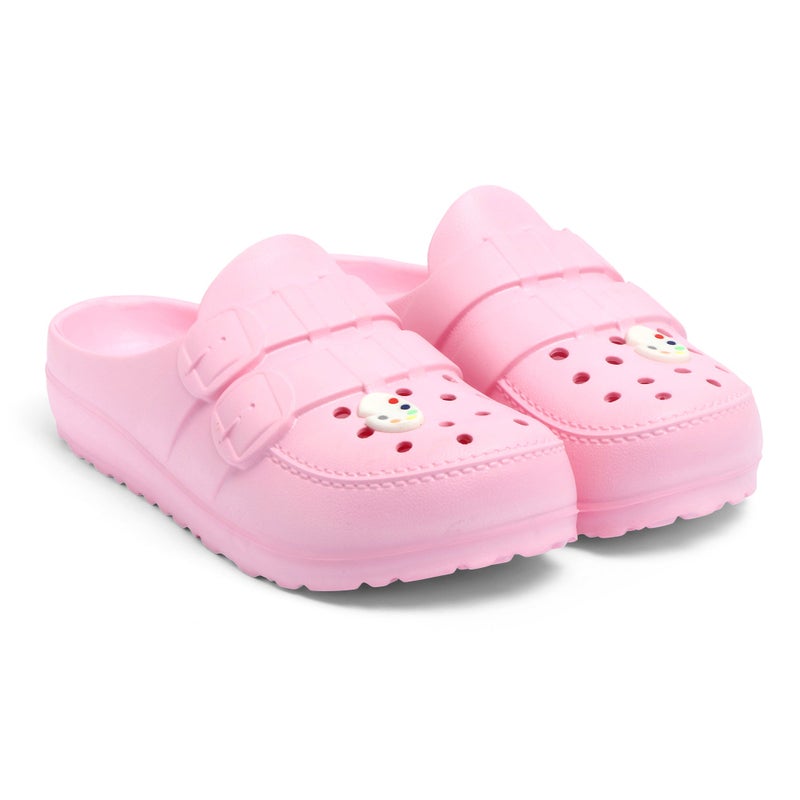 Face أحذية كلوج وردية للفتيات - Image 5