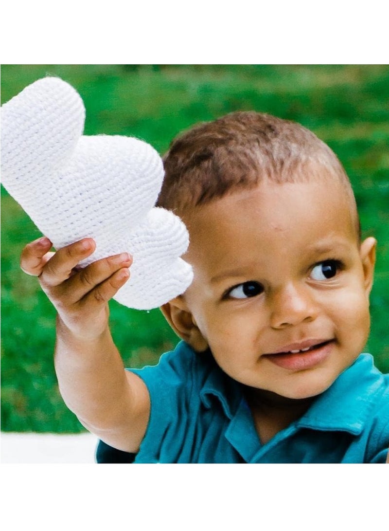 Pebble Handmade Cloud Crochet Fair Trade Imaginative Expressive Premium Stuffed Weather Soft Plush Toy- Gift for Kids- Easily Washable toy for little babies - Image 2