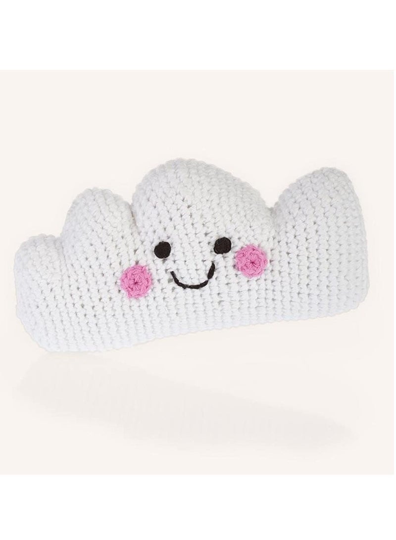 Pebble Handmade Cloud Crochet Fair Trade Imaginative Expressive Premium Stuffed Weather Soft Plush Toy- Gift for Kids- Easily Washable toy for little babies - Image 1