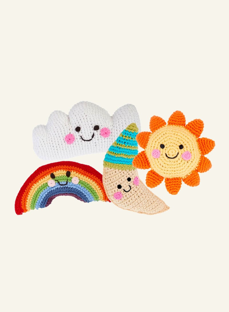 Pebble Handmade Cloud Crochet Fair Trade Imaginative Expressive Premium Stuffed Weather Soft Plush Toy- Gift for Kids- Easily Washable toy for little babies - Image 5