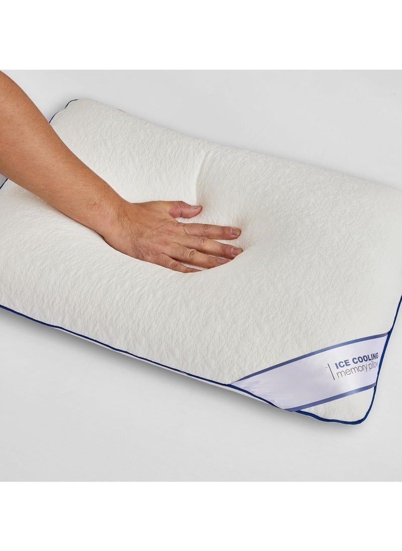 MAXQON Cooling Ergonomic Memory Foam Pillow With Cooling Technology and Removable Cover - 60x40x13 cm  - Image 3
