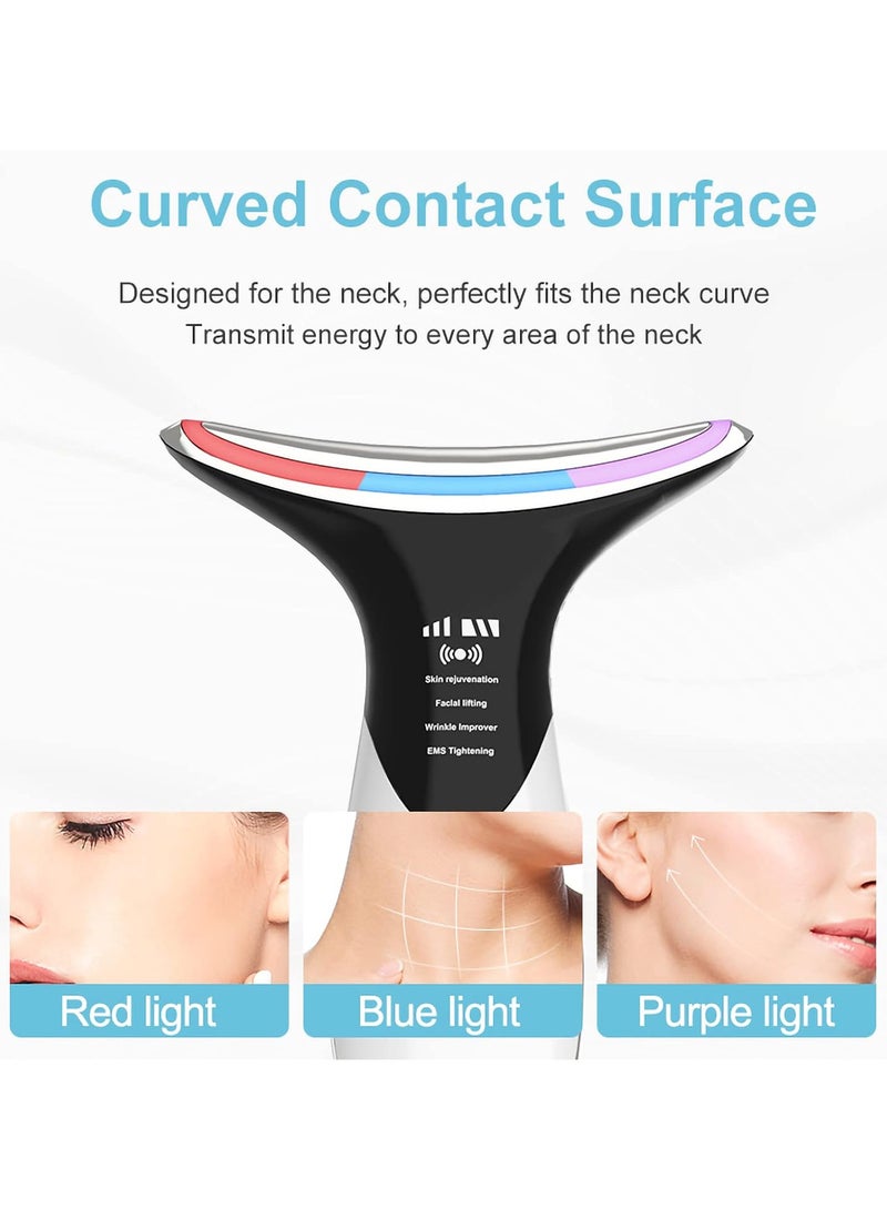 Neck Face Massager, Firming Device for Neck Face, Electric Face Massage with 3 Color & 4 Massage Modes - Image 3