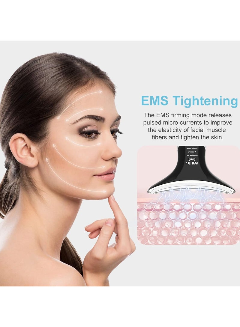 Neck Face Massager, Firming Device for Neck Face, Electric Face Massage with 3 Color & 4 Massage Modes - Image 4